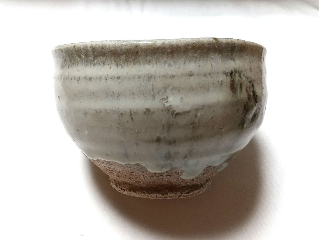 西岡小十 絵斑唐津茶碗 共箱 共布 栞 未使用品