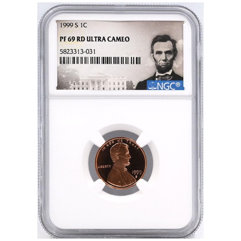 1999アメリカ 1C 銅メッキ亜鉛貨 PF69RDUC リンカーン大統領120