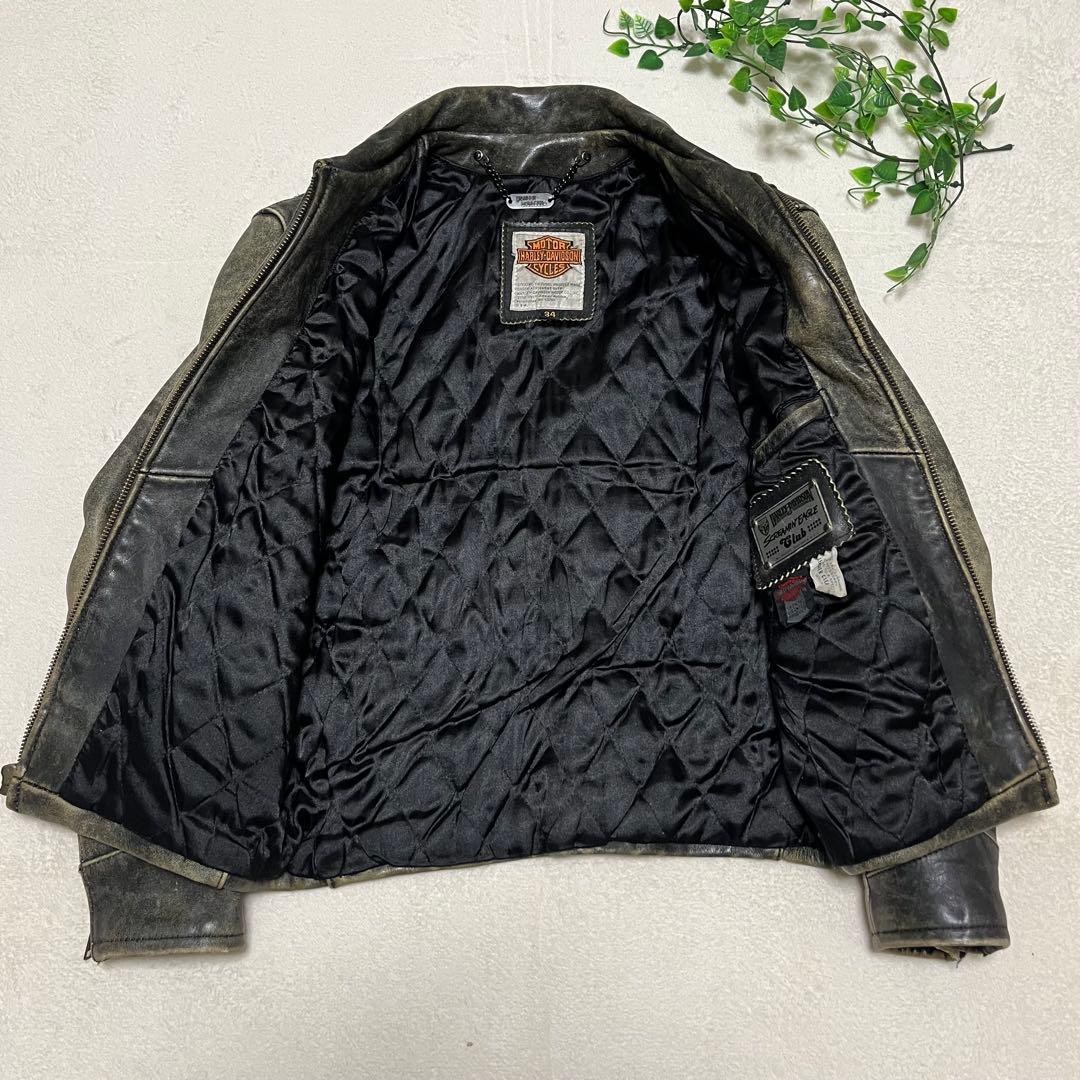 HARLEY-DAVIDSON シングルライダース　レザー　極上肉厚