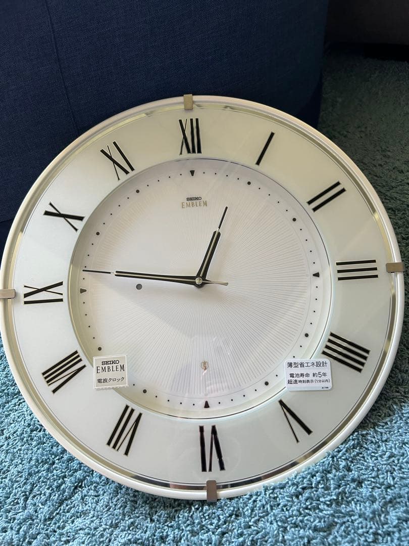【未使用】SEIKO セイコー EMBLEM HS542W 掛け時計 壁掛け