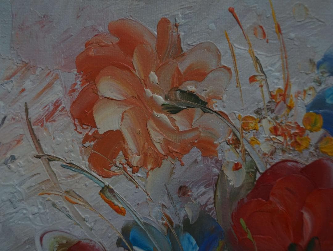 ベルギー画家Edmond Sanders エドモンドサンダース『バラの静物画』