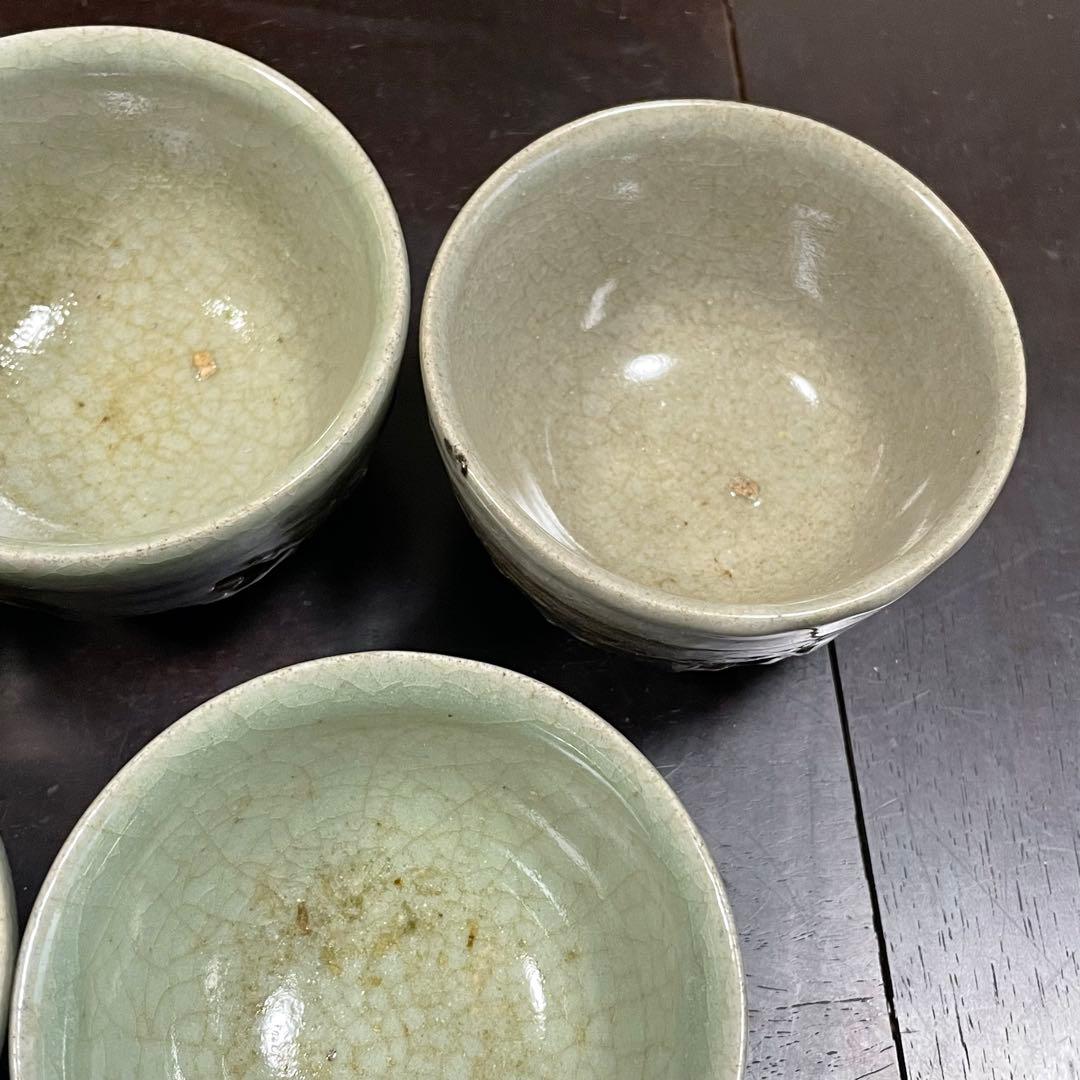 骨董☆二重焼☆茶器セット☆陶器☆急須☆湯呑み☆木箱付き☆明治〜昭和