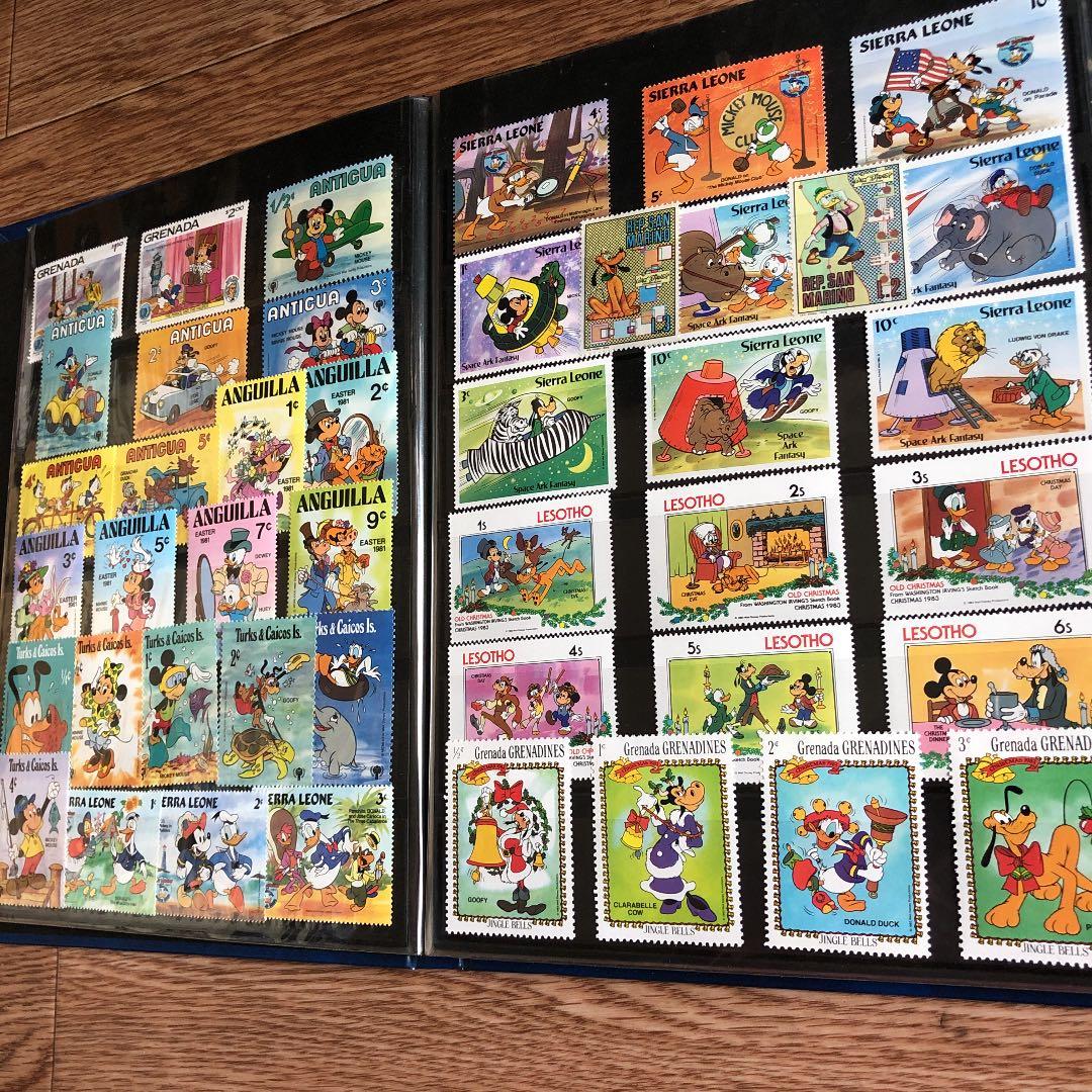 大コレクション！ディズニー切手388種！ストックブック、鑑賞シート収納！楽しい！
