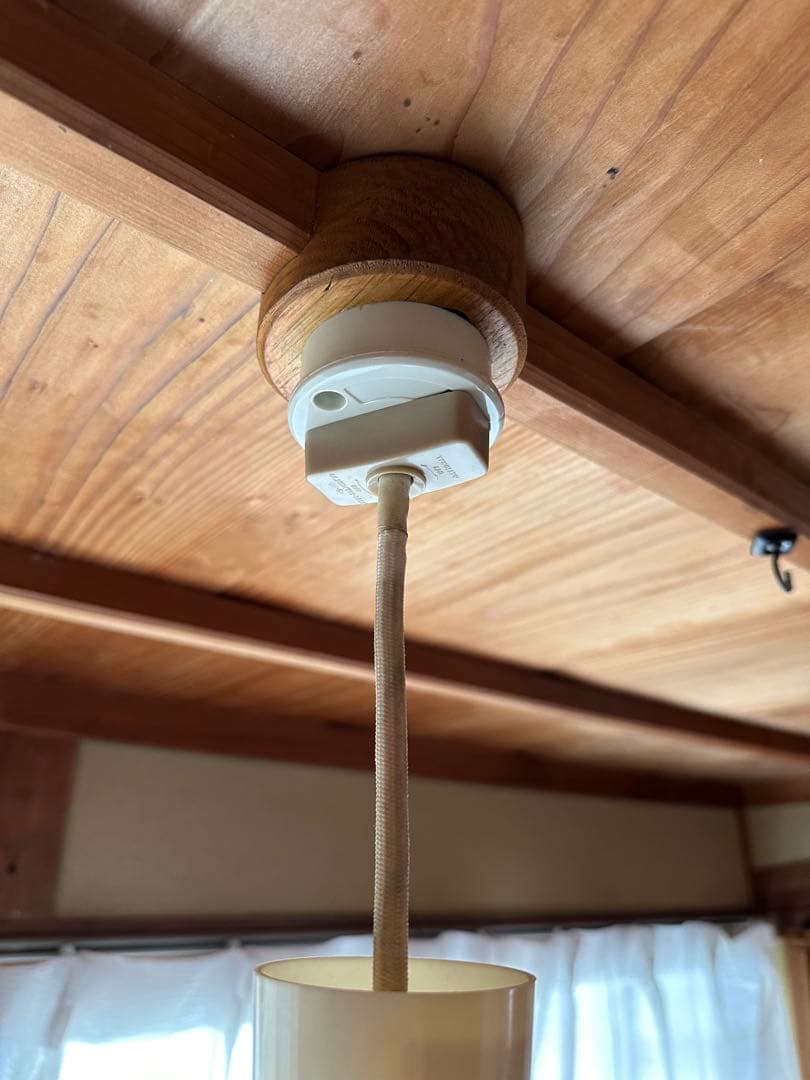 昭和レトロ　ペンダントライト　松下電工　切子模様　デッドストック　当時物