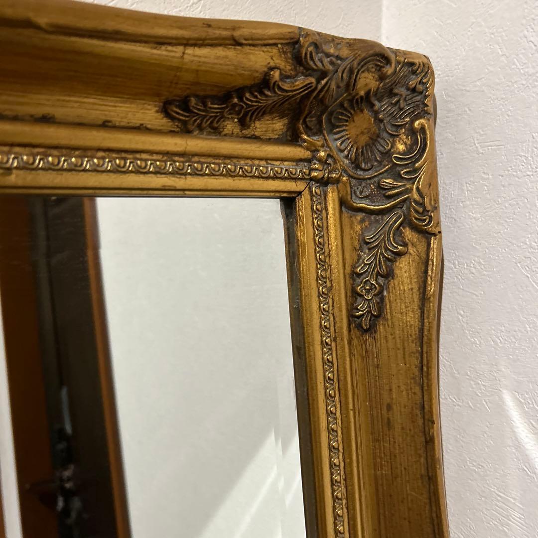 ⑤イギリスアンティーク調鏡✳︎大きな鏡✳︎金色フレーム