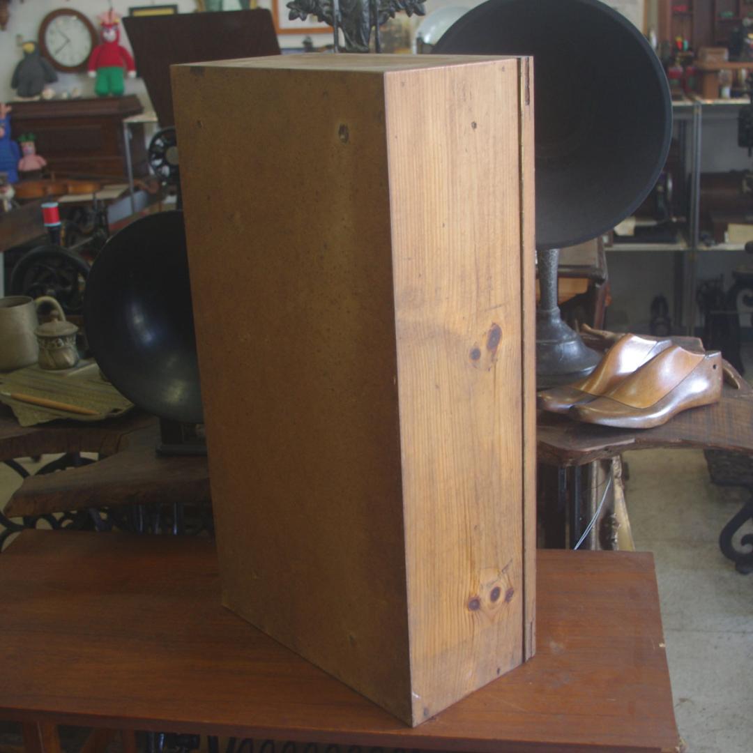 木製ガラスケース 4段 無垢 ドイツ アンティーク ビンテージ Ｚ002