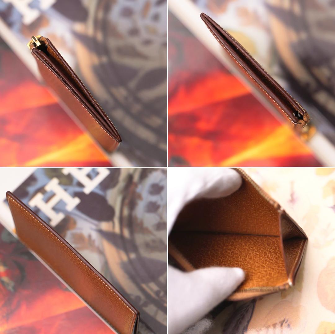 【美品珍品】エルメス ケース ポーク Le Verone ブラウン カデナ