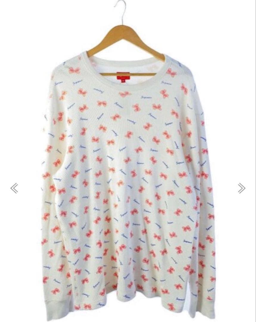 supreme サーマル　リボン　tシャツ ポーカーズ　つかさ着用　長袖