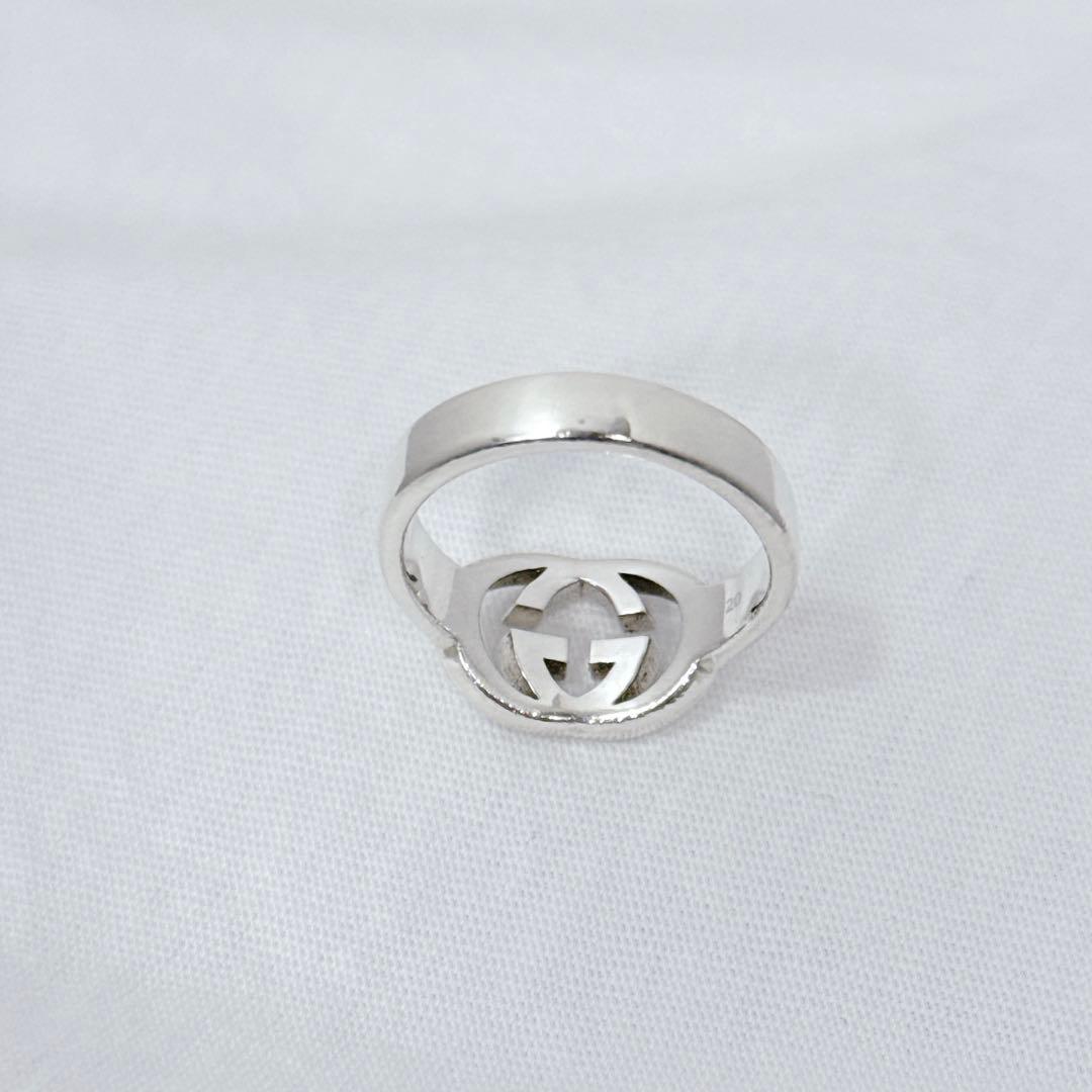 GUCCI ブリット　インターロッキング　Gロゴ　リング　スリムバンド　20号