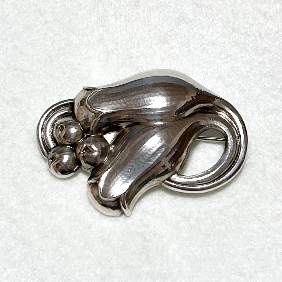   ジョージジェンセン　チューリップ ブローチ シルバー