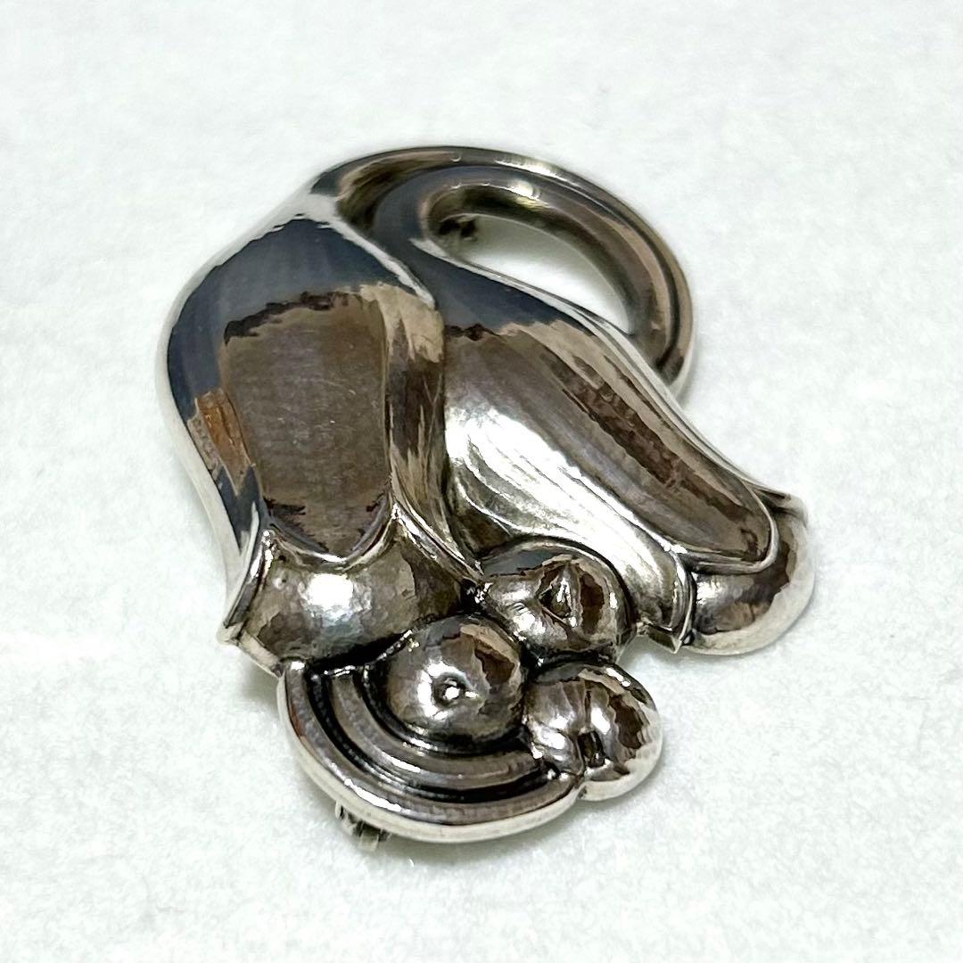   ジョージジェンセン　チューリップ ブローチ シルバー