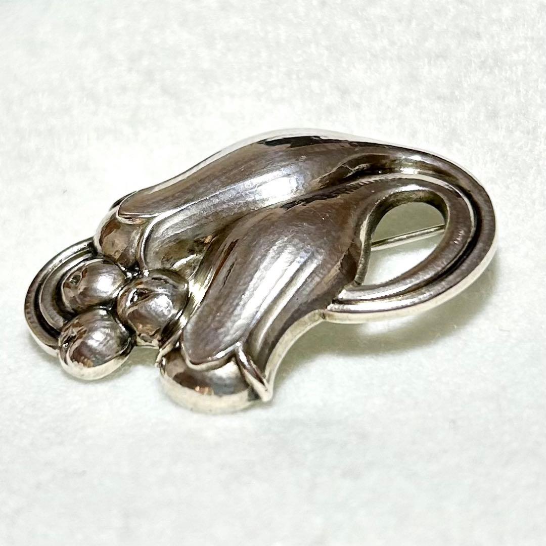   ジョージジェンセン　チューリップ ブローチ シルバー