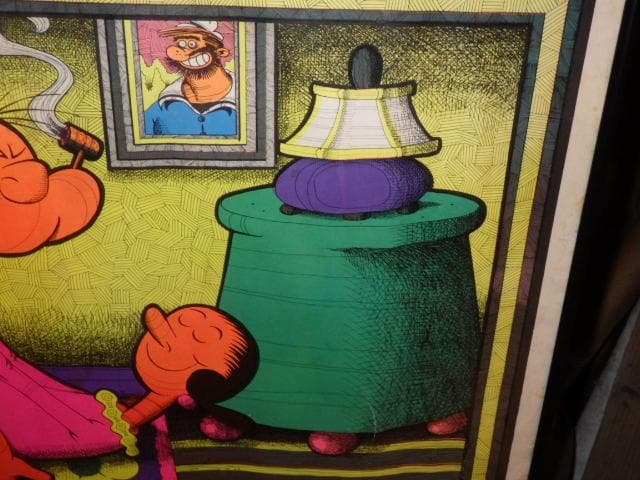 70'S★ポパイ★オリーブ★アート★ブラックライトポスター★ビンテージ★セクシー