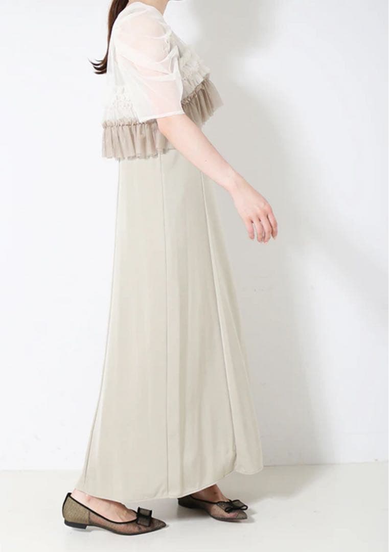 再値下げ　新品タグ付　リルアー　ドリードール　チュール　サテン　ロングドレス