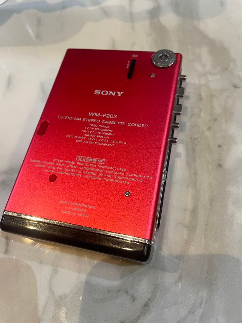 SONY ウォークマン WM-F203 赤 レッド カセットプレーヤー ジャンク