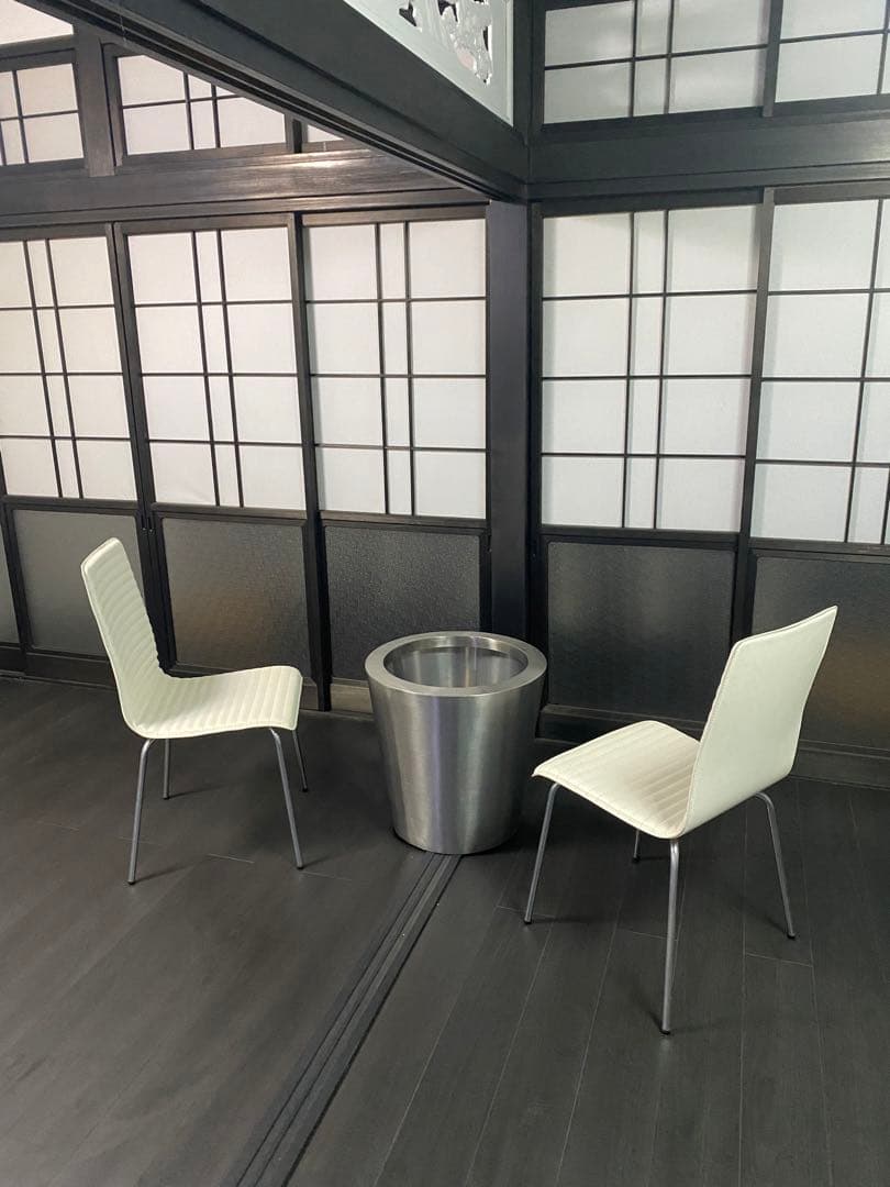 永久　ステンレス　テーブル　モダン　輸入　屋内　屋外　バルコニー　ベランダ 2