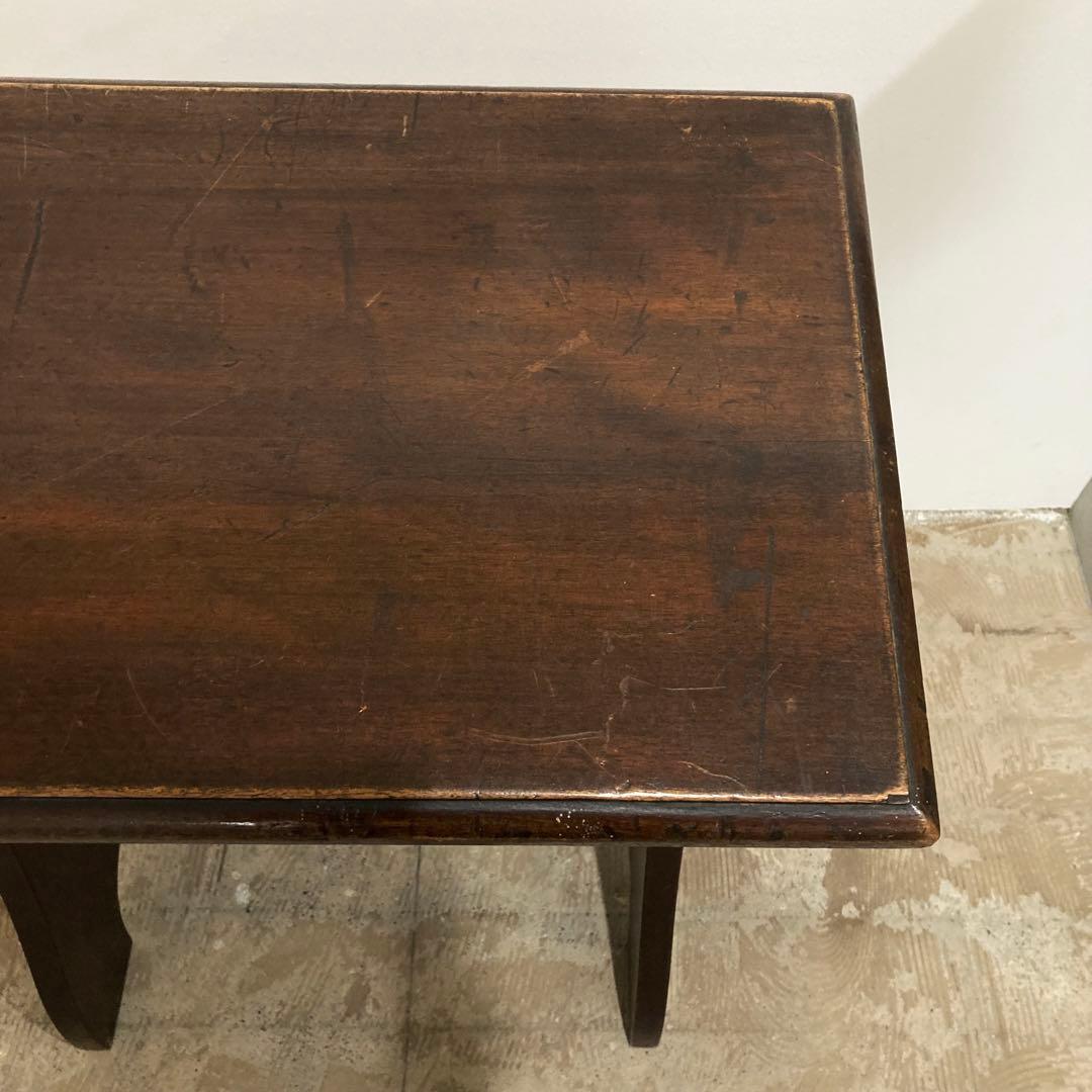 古いピアノ椅子 オルガン椅子 スツール チェア 木製 透かし彫り レトロ