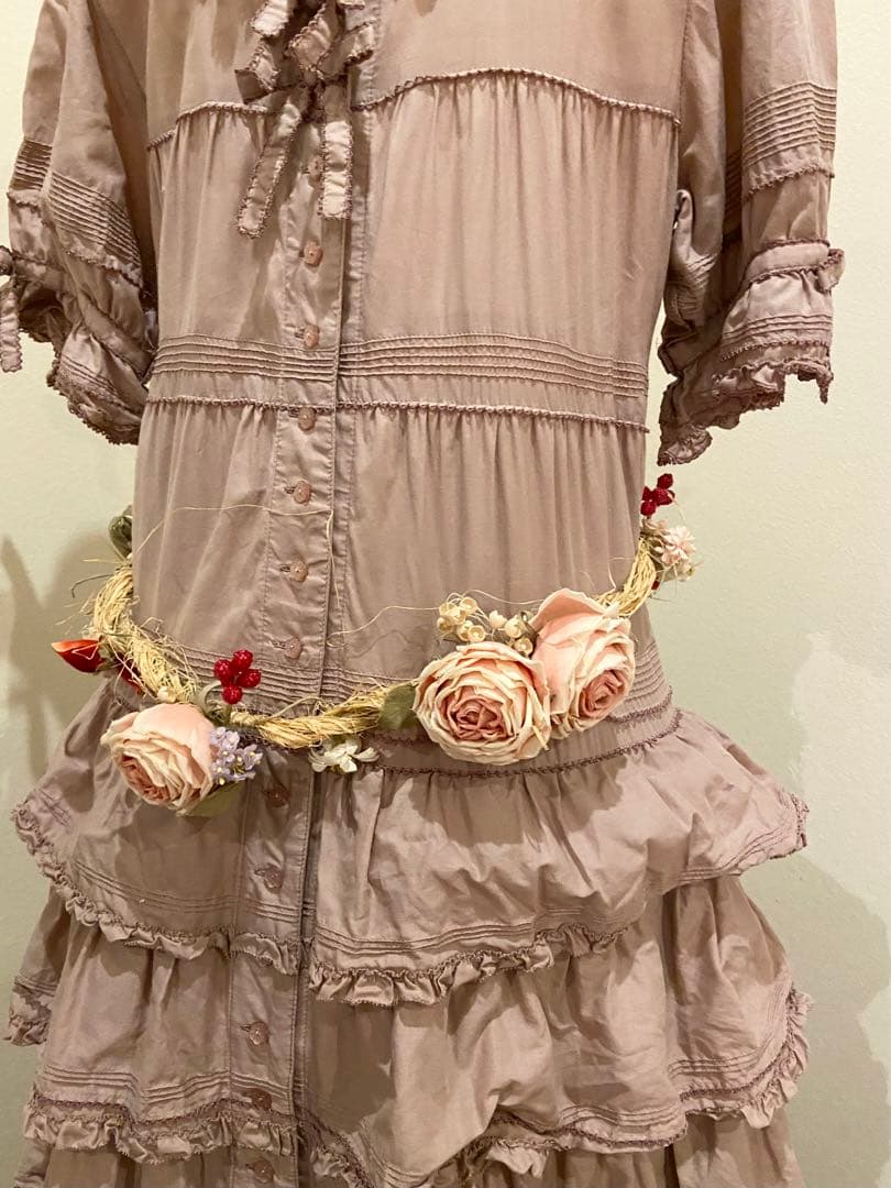 ピンクハウス　ゴージャスコサージュベルト、コサージュ　髪留めセット3点セット