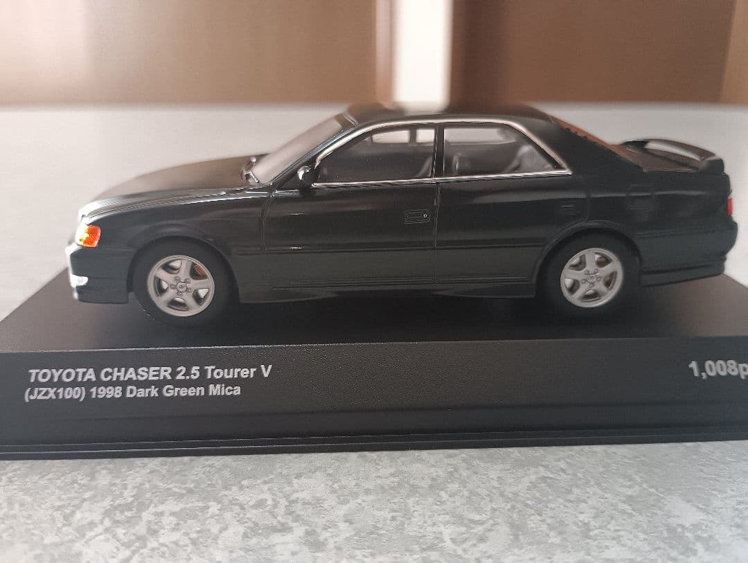 京商 1/43 トヨタ チェイサー ツアラーV JZX100 ダークグリーン