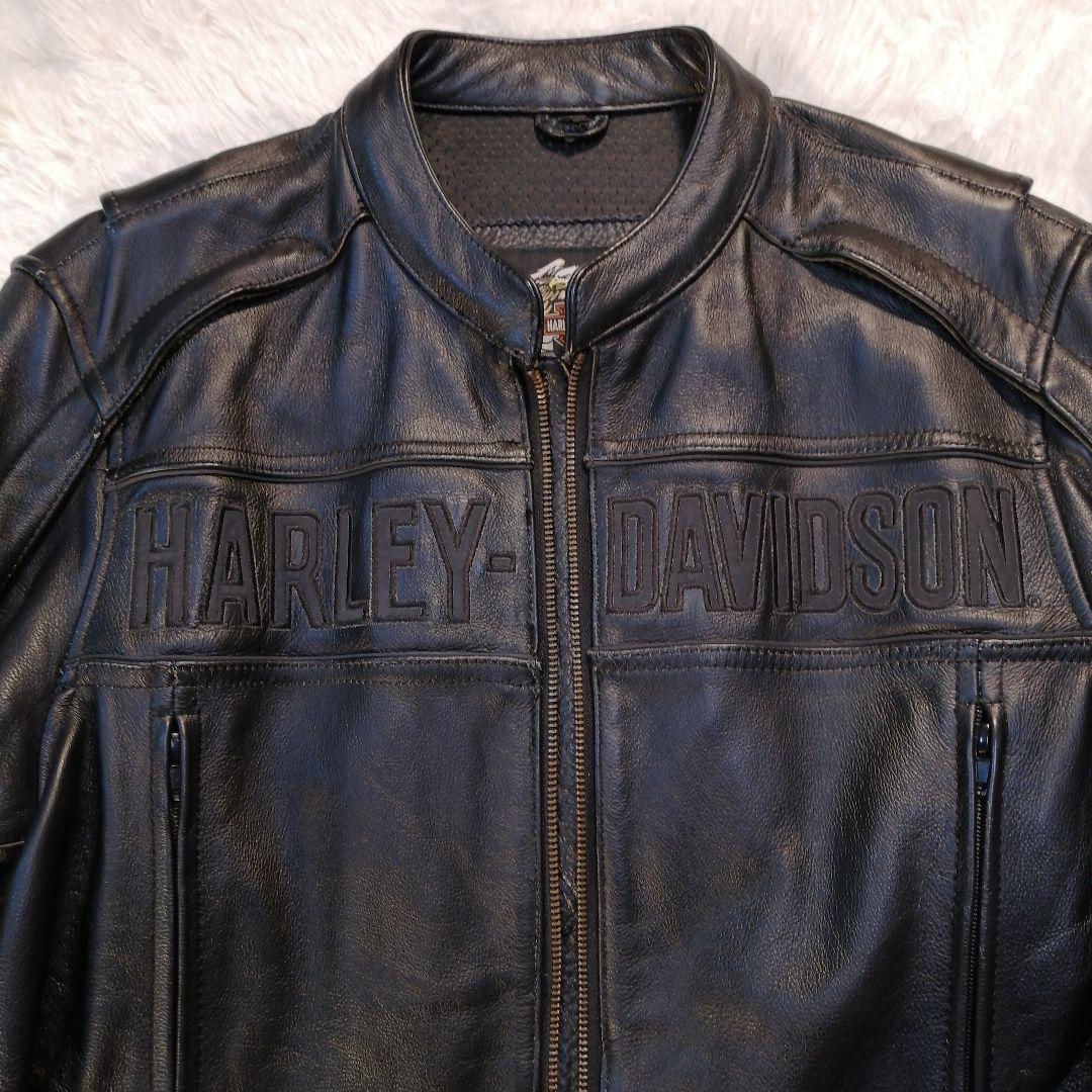 【激レア】ハーレーダビッドソン 本革 レザーライダースジャケット サイズL
