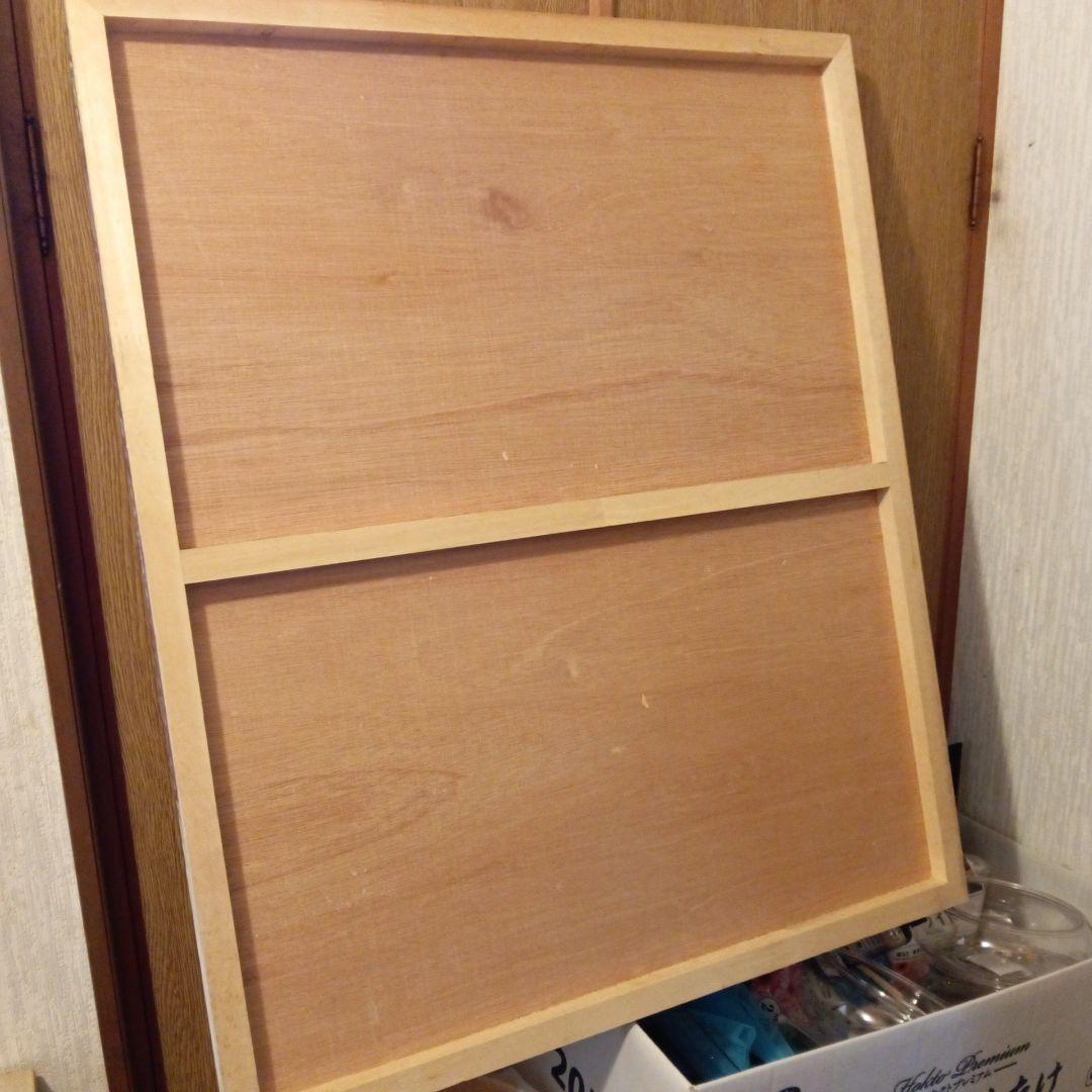 水彩画手描【藤の木の下で戯れる女性】縦７２X横幅６０センチみずみずしい木製パネル