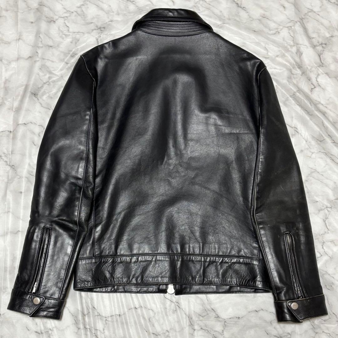 80s–90s Archive 牛革 レザージャケット ライダース ダブルジップ