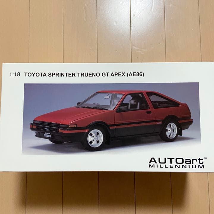 カー模型ラジコン　トヨタ　スプリンター　トレノ　GT APEX AE86 レッド