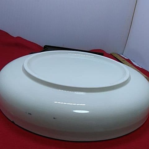 １０９２蔵出し 精峰窯　大皿直径31.5cm　深鉢大口径２９cm超豪華2枚