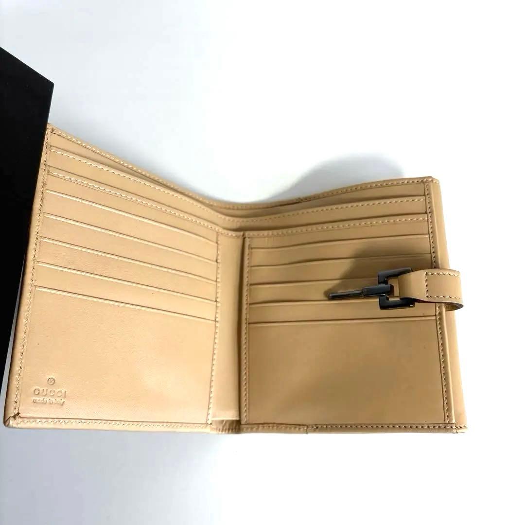 Gucci グッチ　財布　カーフ　ジャッキー　ベージュ