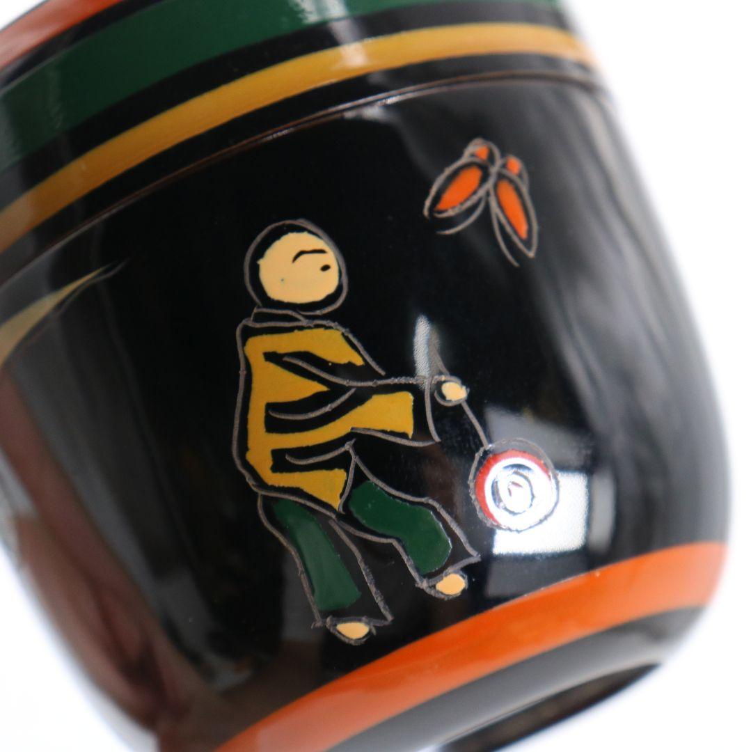 北村葵春作 唐子蒔絵 中棗 茶道具 共箱　V810