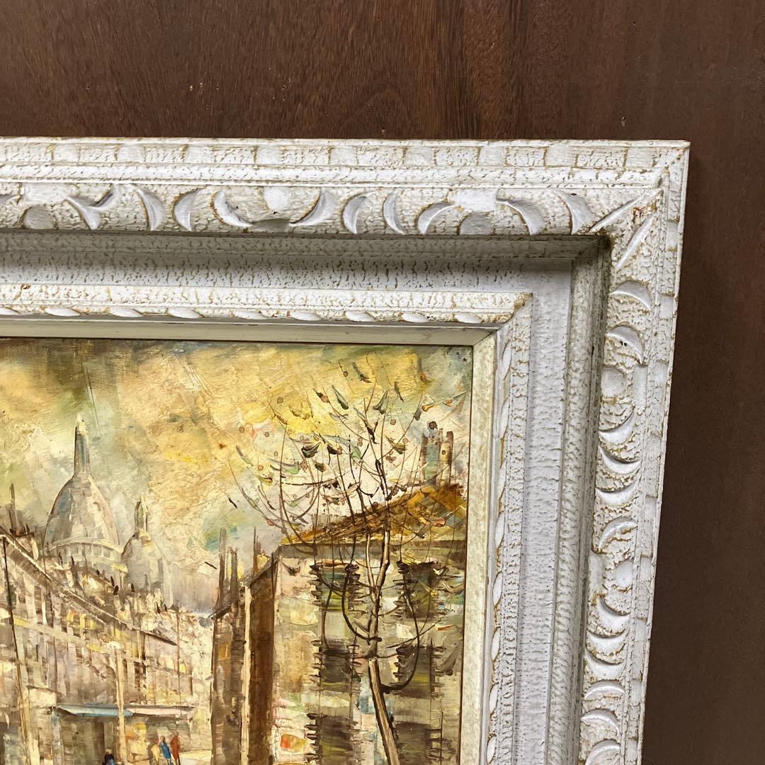 アンティーク 油絵 油彩画 風景画 立体画 絵画 アート 美術 芸術 額縁 額装