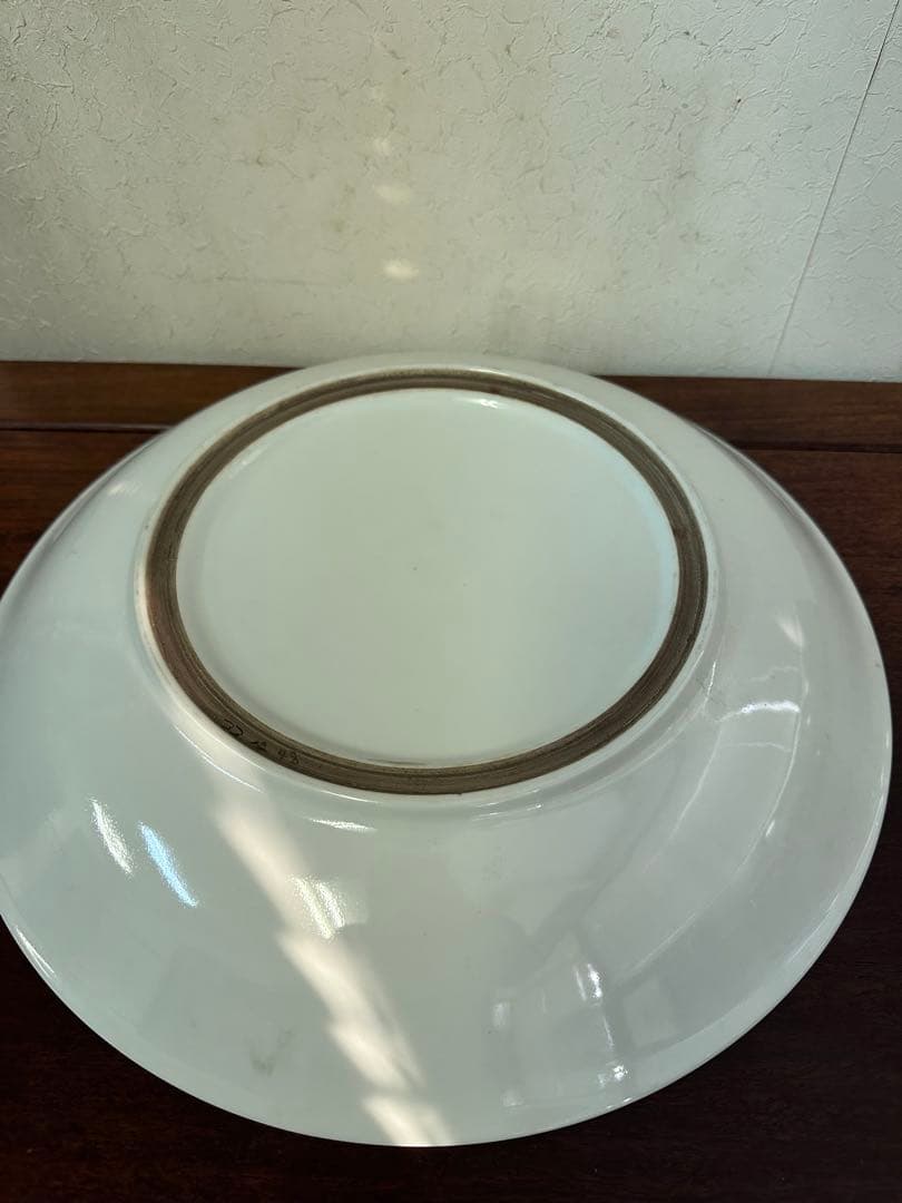 中国美術　色絵　五彩　粉彩　染付　大皿　文化大革命時代　アンティーク