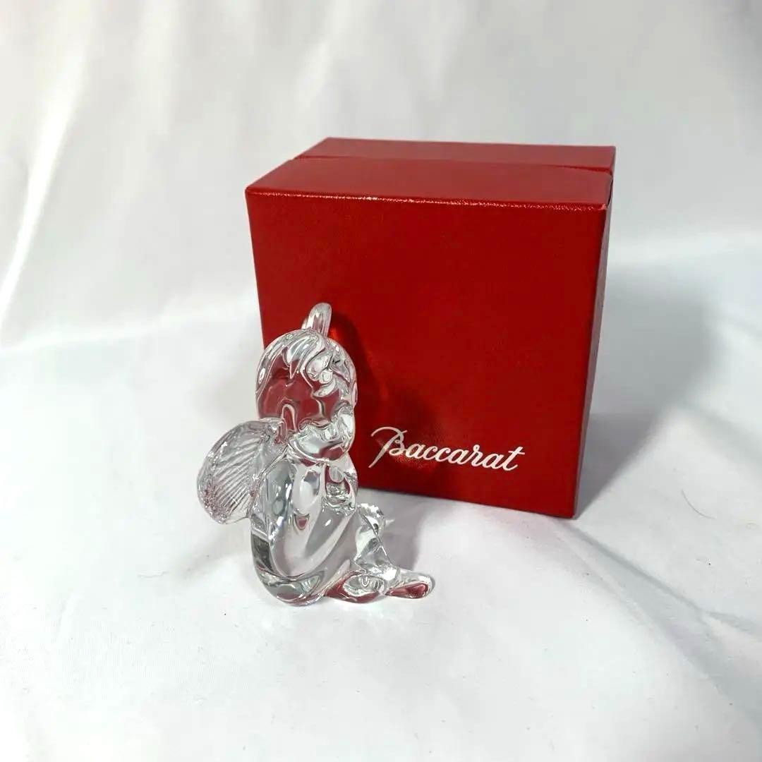 新品 バカラ Baccarat クリスタル エンジェル 天使 置物 箱付き