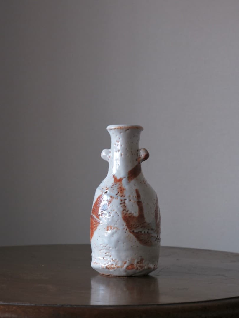 平安桐鳳　仁清　糸巻蓋置と仙山窯　安藤日出武　無形重要文化財　志野花生Q1420