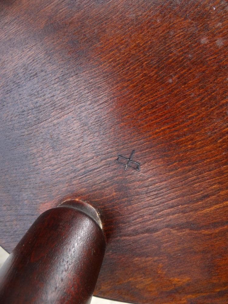 松本民芸家具　猫脚　ウインザーチェア　シール有　作者　「中」　美品