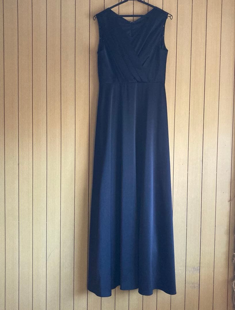 結婚式　演奏会　黒ロングドレス Lサイズ