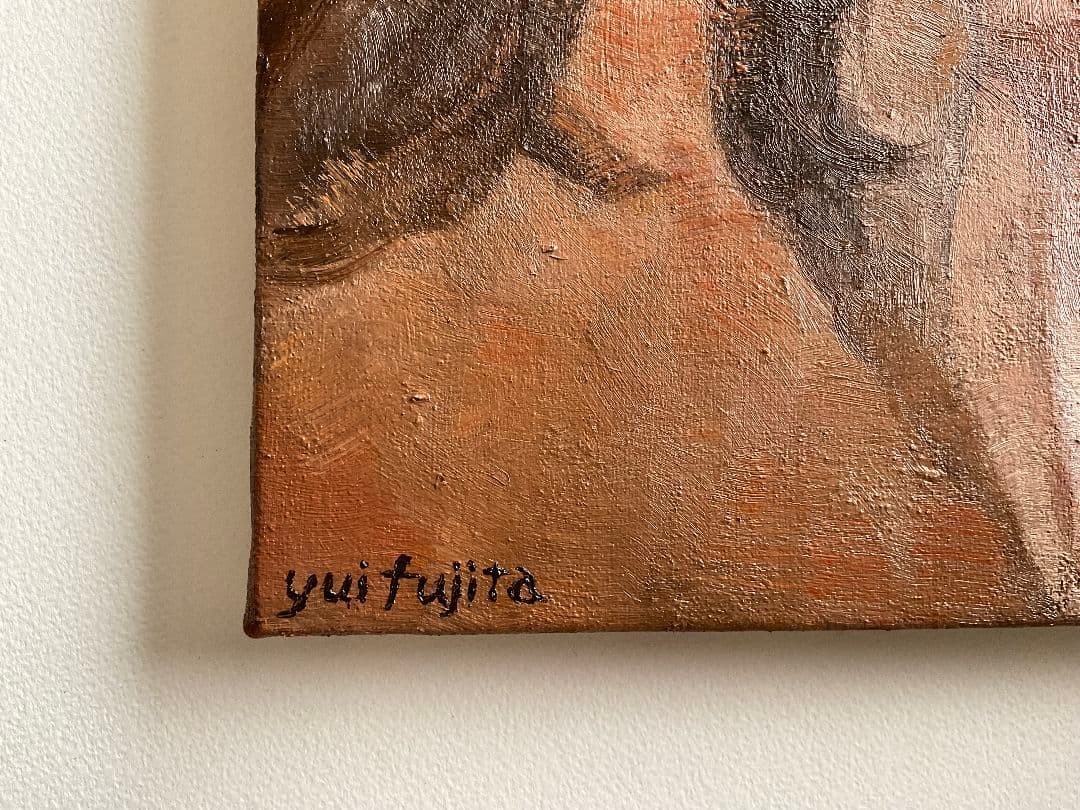 油彩画　アイスカフェラテ