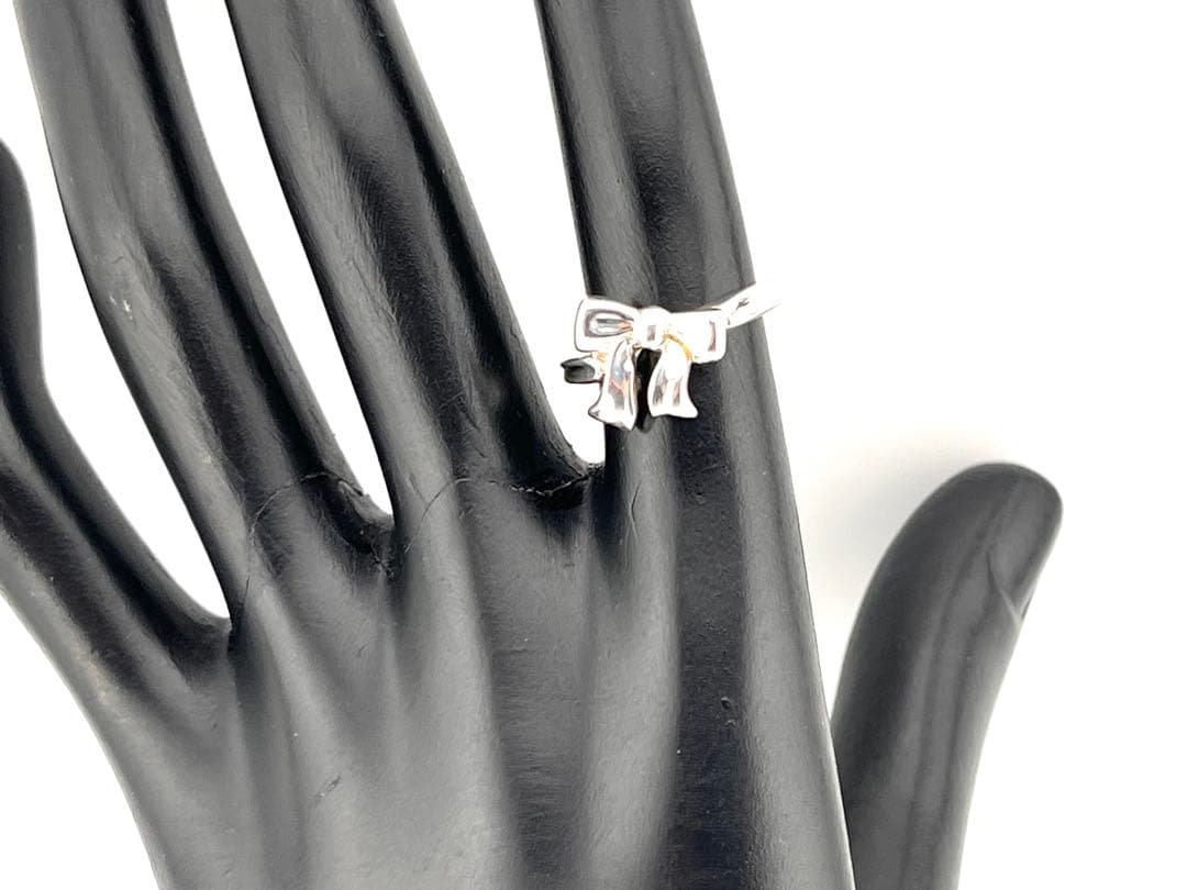 c924 オールド　ティファニー　1990 リボン　リング　925 約8.5号