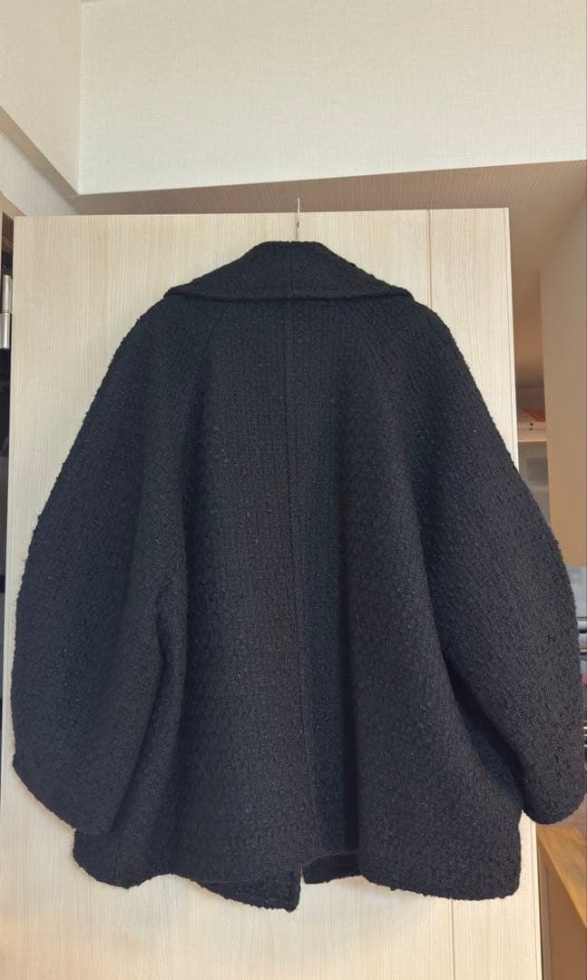 最終値下げMINAMI TANAKA×CLANE OVER ツイードコート 黒