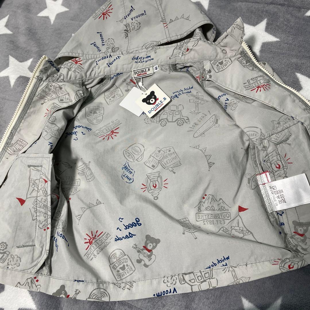 新品タグ付ミキハウス・ダブルb★アメコミ風ウインドブレーカー80定価15,400