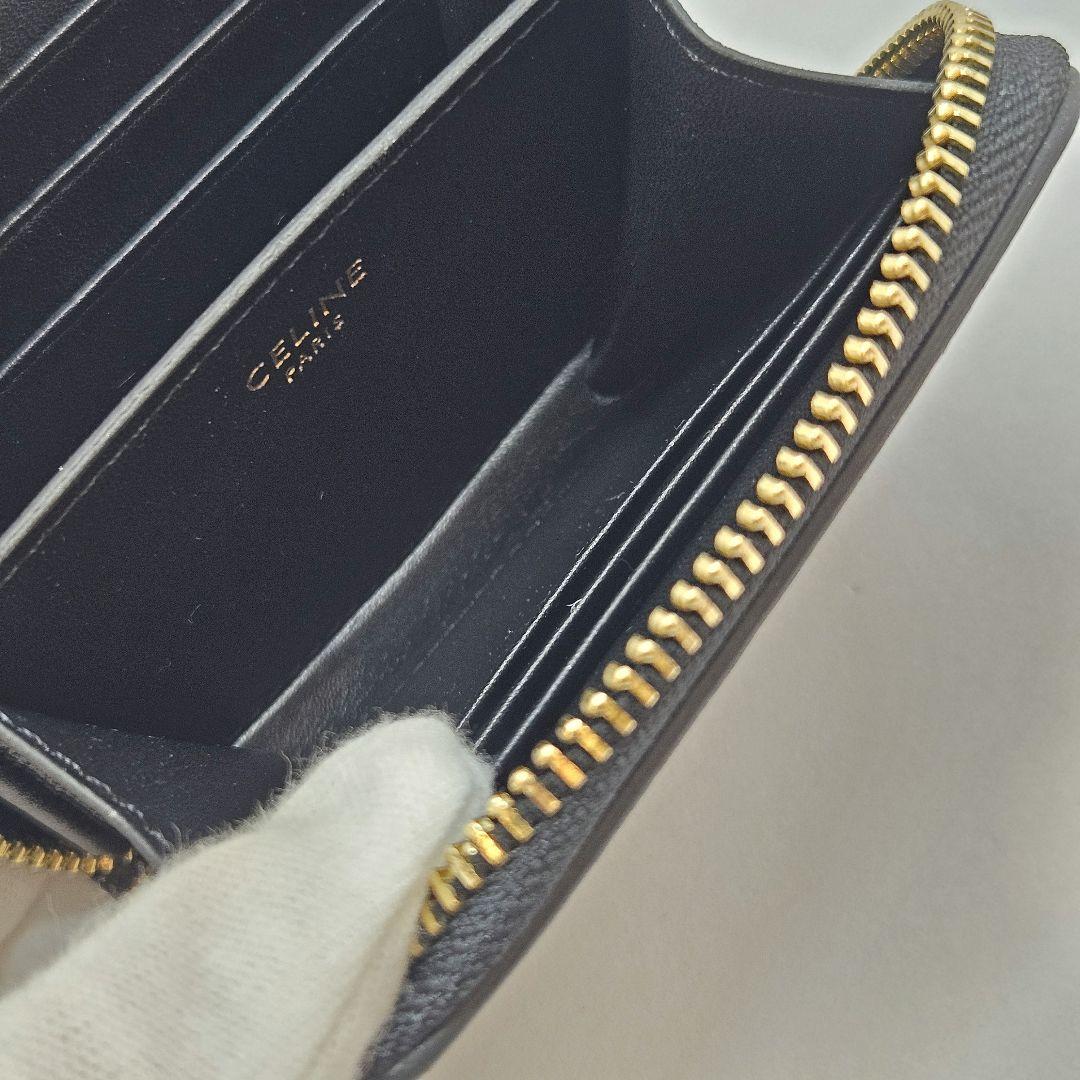 CELINE セリーヌ コンパクトジップウォレット トリオンフ 黒 小銭入れ