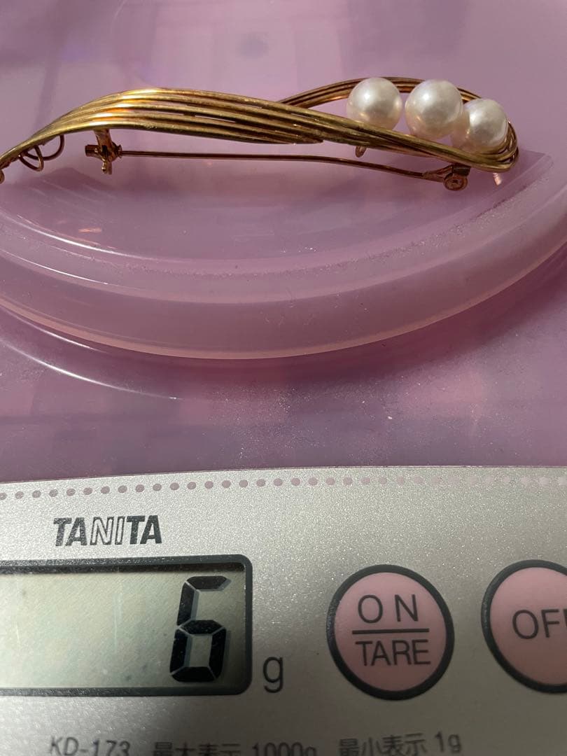 K18 ブローチ　一旦値下げします。