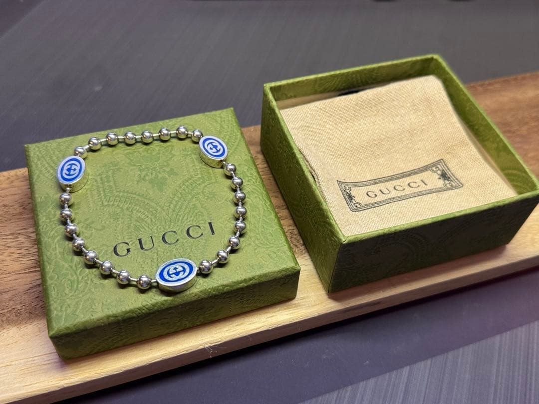 グッチ　GUCCI ブレスレット　インターロッキング　ボールチェーン G