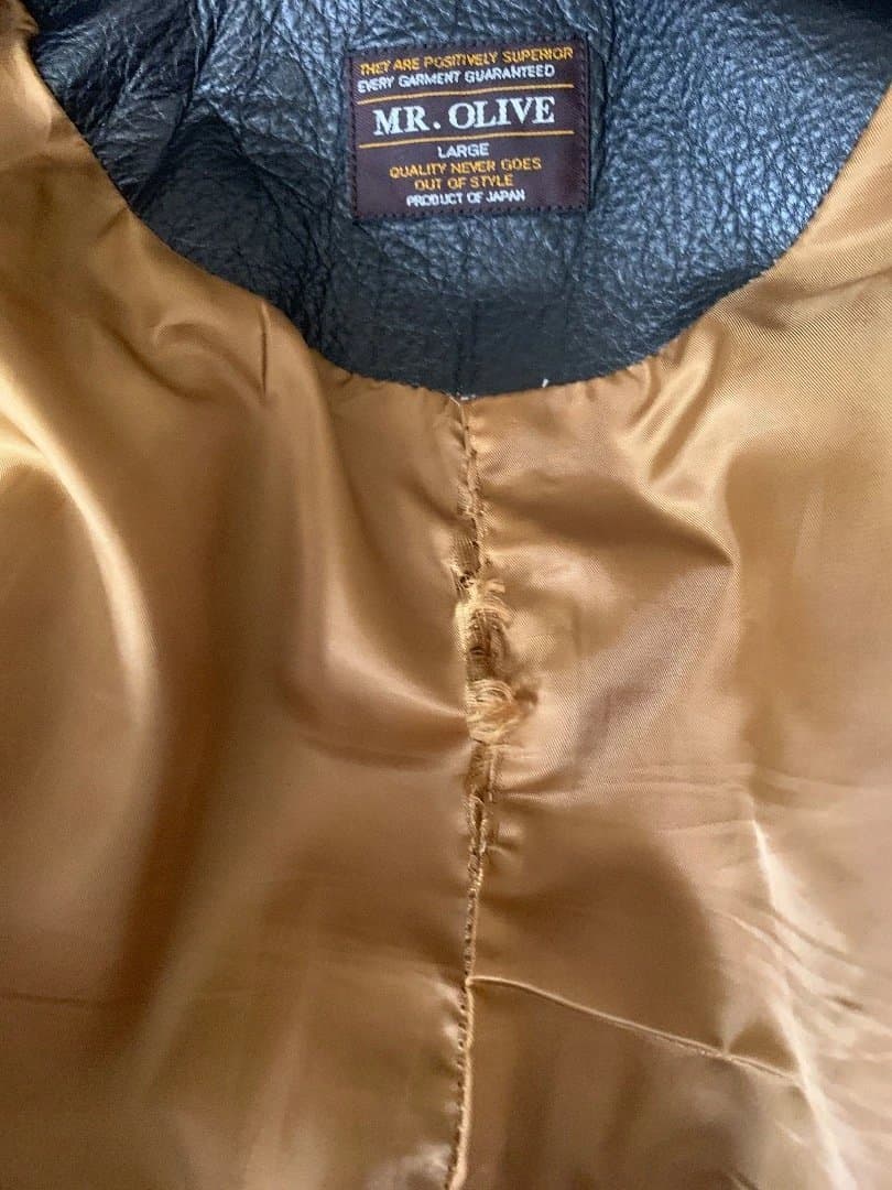 MR. OLIVE シングルライダースジャケット L