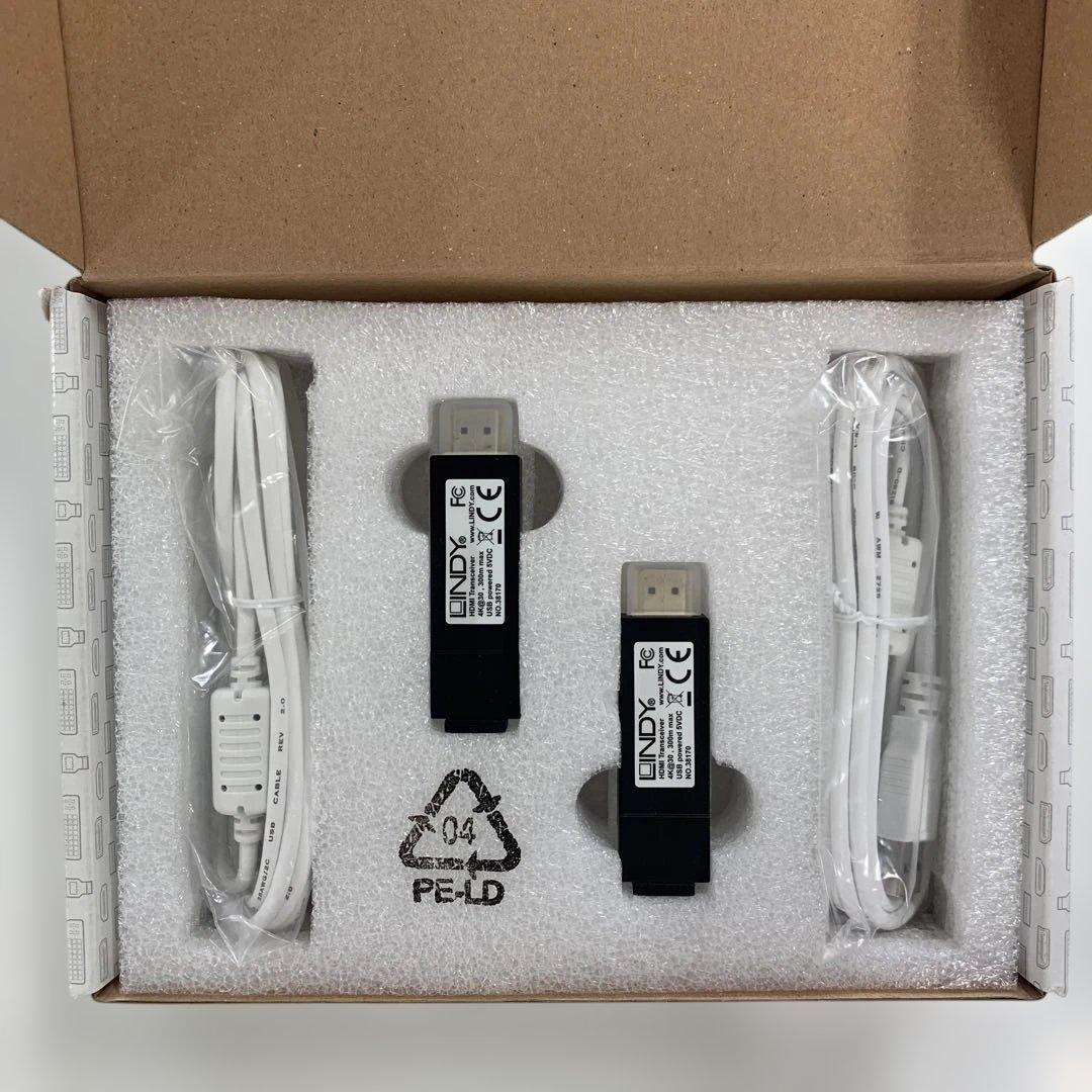 LINDY 4K対応HDMI 延長器・トランシーバー300m(型番:38170)