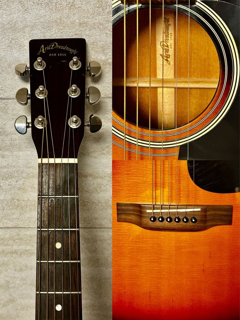 美品 Aria AD-28BS トップ単板 Ritter 高品質ギグバッグ付き