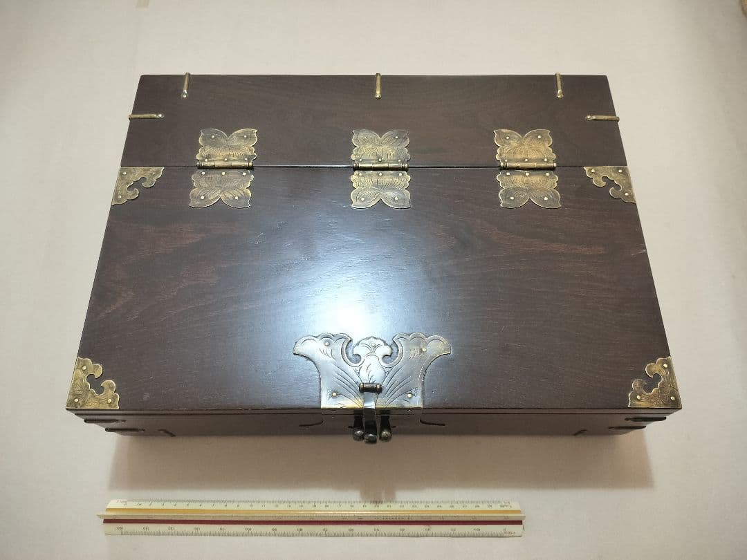 李朝家具 宝物箱 小物収納 木製 金具 漆塗 韓国