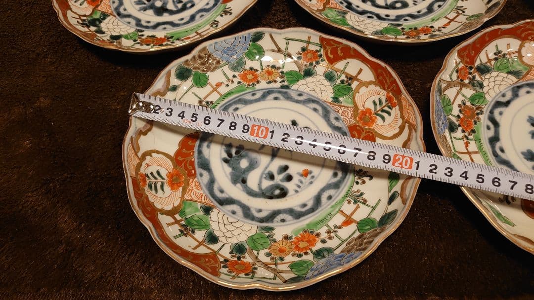 大聖寺伊万里　古伊万里　伊万里　中皿　7寸皿　蔵出し　5客