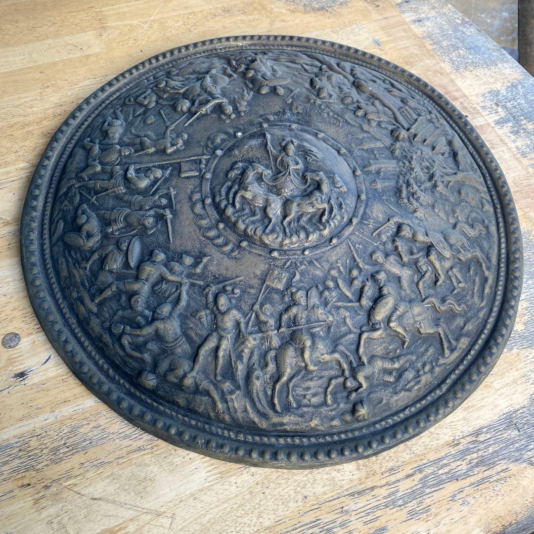 古代ギリシャの盾　レプリカ　アンティーク　直径48cm 金属
