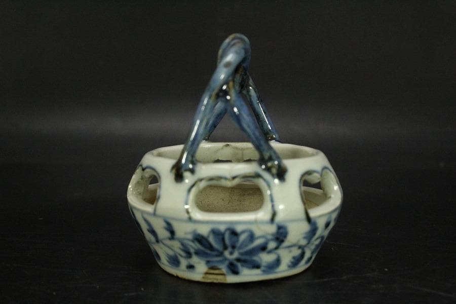 中国美術 青花 手付 器(HA512)